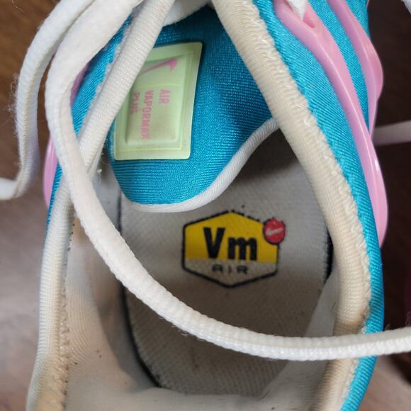 Nike Air VaporMax Plus Easter Women's Sneakers 7.5 Blue Pink Athletic CW7014-100 - Picture 13 of 14